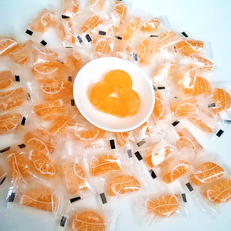 500g袋装马大姐桔子硬糖橘子瓣糖果老式传统怀旧果味糖婚庆喜糖散装