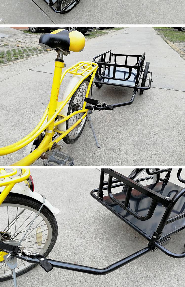 山地车后挂拉货 山地自行车拖车挂车后挂式户外旅游骑行载物拖斗宠物