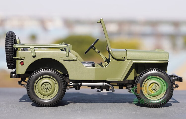 1:18威利 威利斯吉普車汽車模型 二戰經典jeep fx系列凱史 綠色【圖片