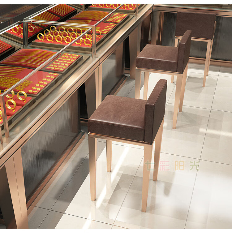 收银台专用凳子珠宝店专用椅子轻奢吧台椅现代简约酒吧高脚凳收银台