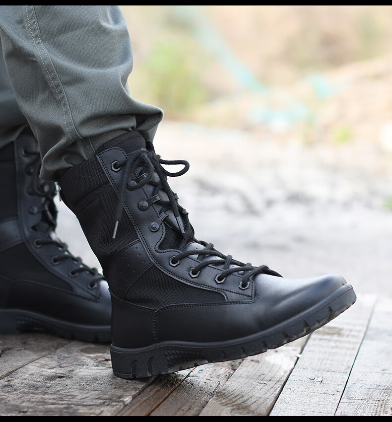 悍途同款作战靴男超轻夏季网眼陆战靴透气减震cqb战术鞋防水作战训靴