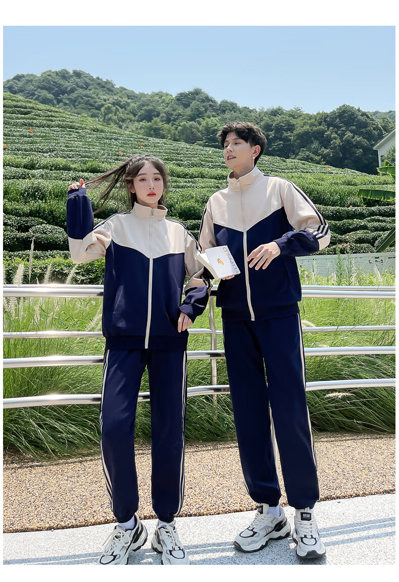 初中小学秋季长袖班服套装男女款个性校运动会班服套装春秋长袖外套