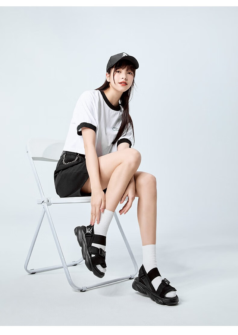 【喵喵凉鞋】安踏凉鞋女鞋2023夏季休闲复古厚底沙滩外穿运动凉拖鞋