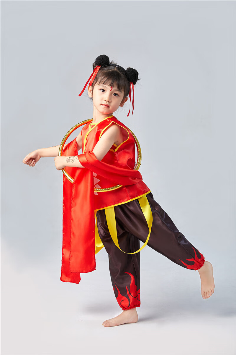 哪咤魔童降世同款衣服动漫哪吒男女童表演服装敖丙服演出服套装肚兜