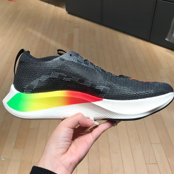 纯原碳板 zoom fly4黑彩虹羽翼马拉松男女跑步鞋气垫透气竞赛跑鞋 45