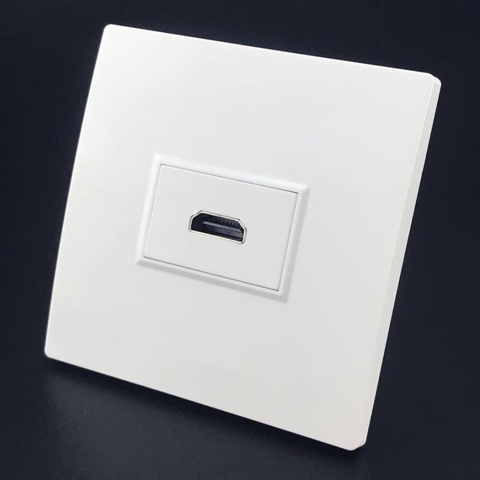 86型一位hdmi直头插座直插插座面板单口hdmi1.4/2.0版多媒体墙插 一位