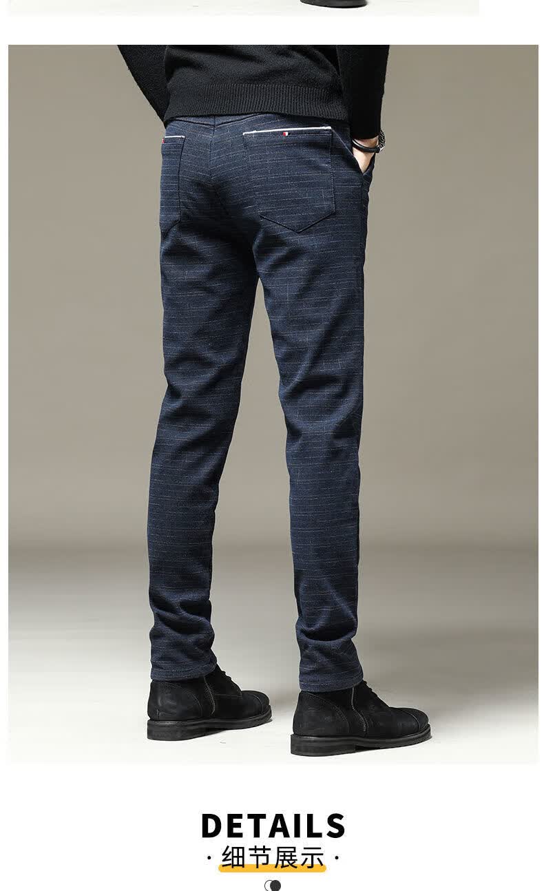 长裤子男男士冬装百搭显瘦显瘦帅气男式冬天男生黑色黑色38码腰围2尺9