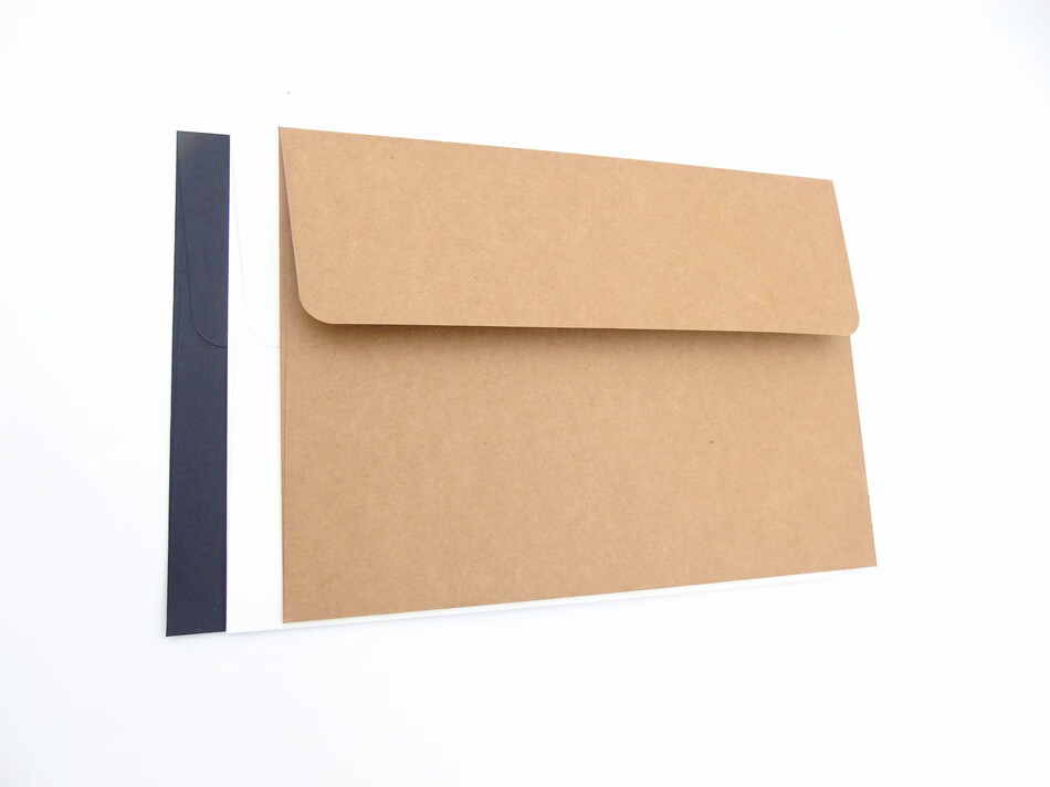 30个a4牛皮纸信封9号中式黑白色信封收纳袋文件袋文件夹定制logo10个