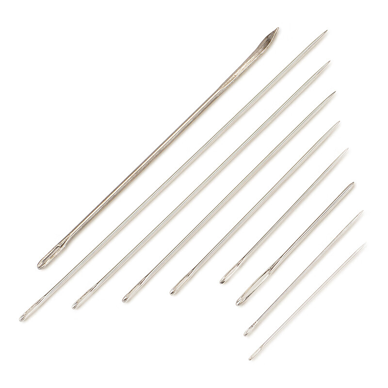 缝纫diy工具家用手缝针缝被子针线缝衣服的针不锈钢绣花长钢针套 1号