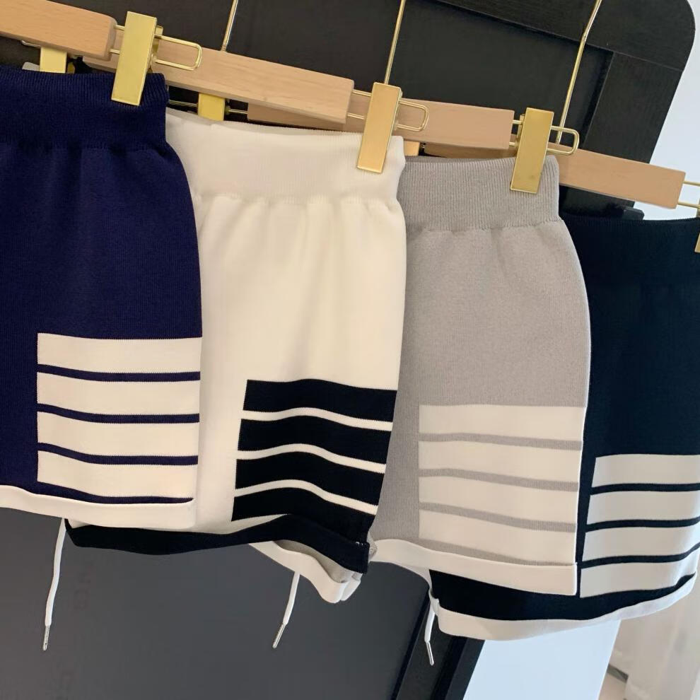 男生短裤夏天四条杠短裤 运动短裤女夏季宽松高腰显瘦四条杠百搭休闲