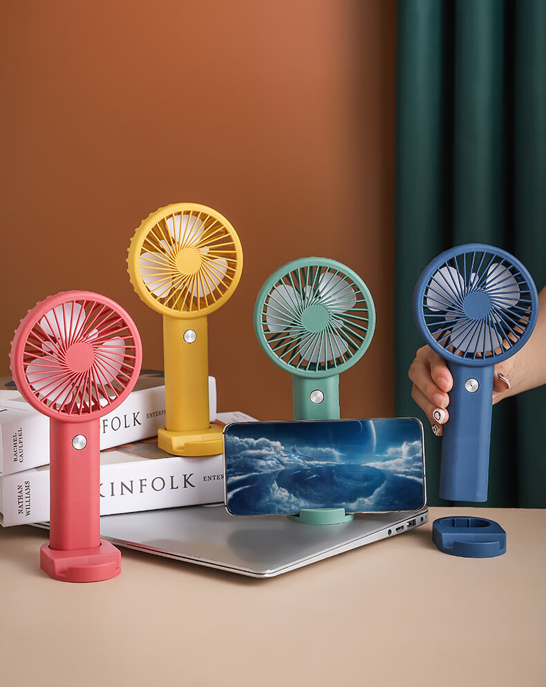 vbnm 手持小风扇便携式随身小型静音办公室桌上小电风扇usb可充电夏天