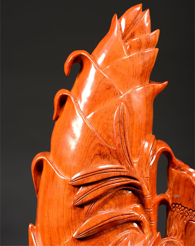 仙莱阁花梨木雕节节高竹子摆件步步高升公司开业家居客厅装饰书房摆设