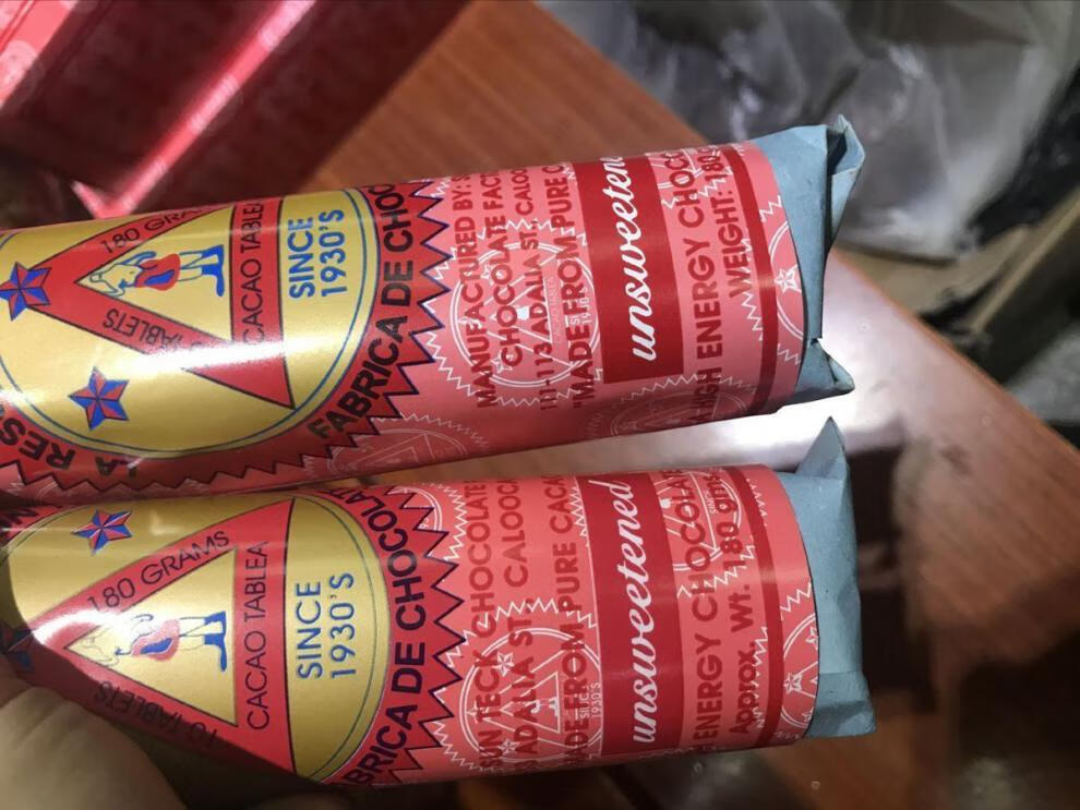 菲律宾老顺德朱古力纯正可可坐月子早餐巧克力5条朱古力