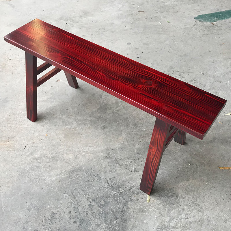 实木长条凳商用餐饮长条椅碳化火锅店长板凳木质饭店八仙桌长凳子暗