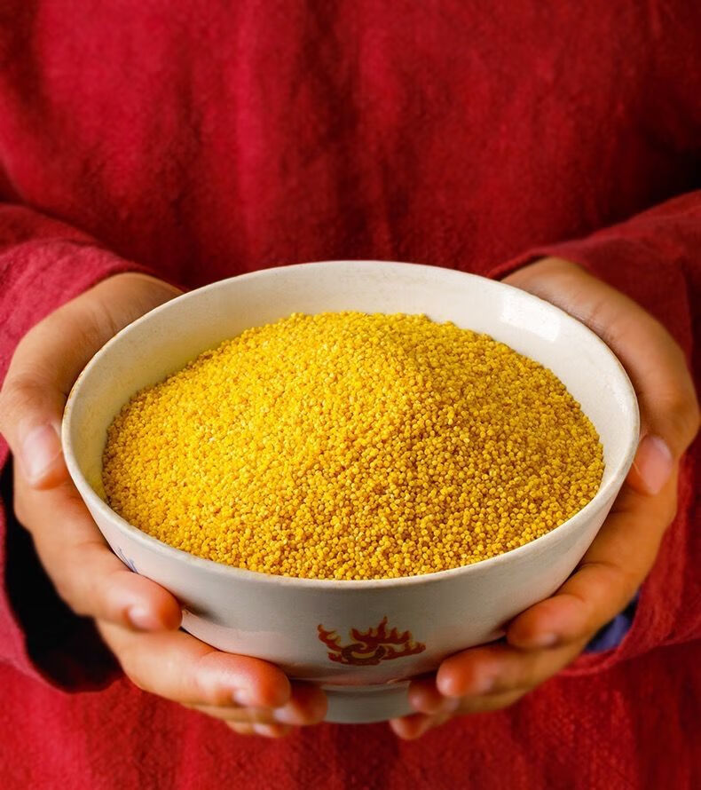 2021新米黄小米5斤陕北米脂糯小米五谷杂粮米油小米粥100g小黄米 【羊