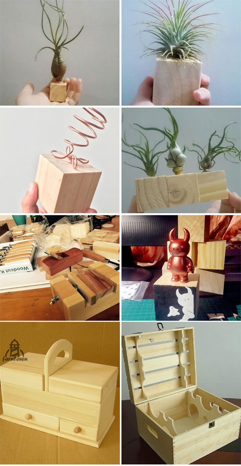 手工制作diy模型材料木头方木块长方形正方体实木小原木块松木方小