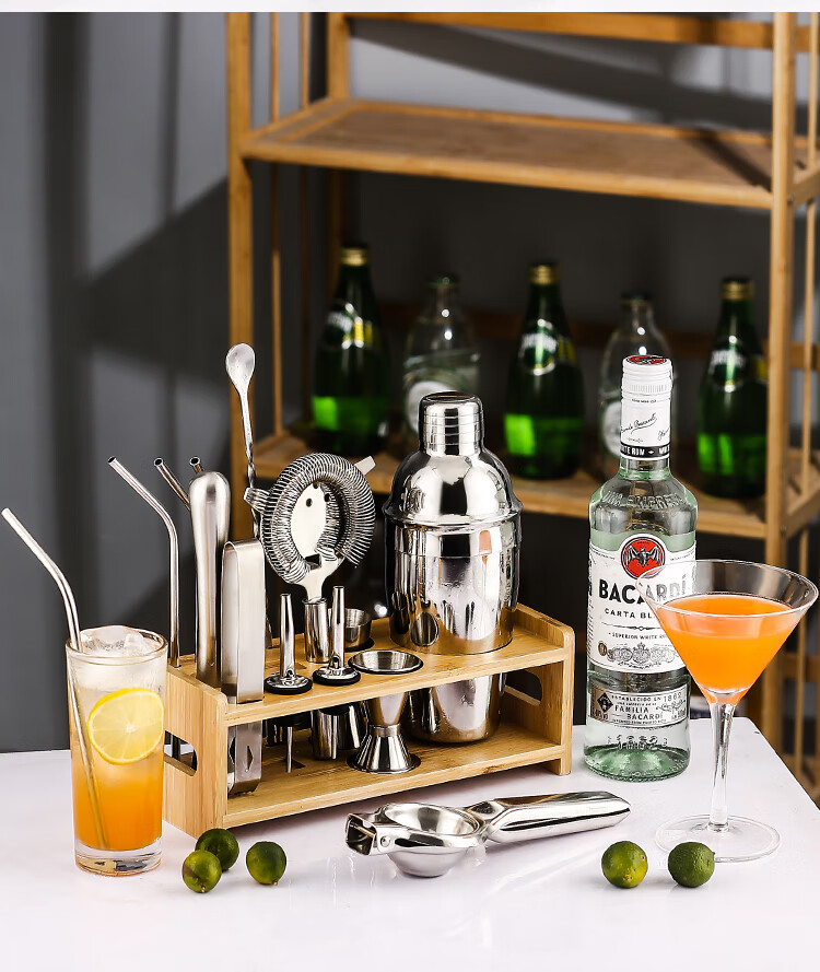 柒遇 雪克杯入门全套摇酒杯鸡尾酒调酒工具雪克壶 【升级 304】550