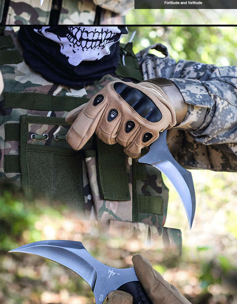 求生野外生存刀户外小刀锋利随身刀具身战术格斗爪子刀开刃 战术k鞘款