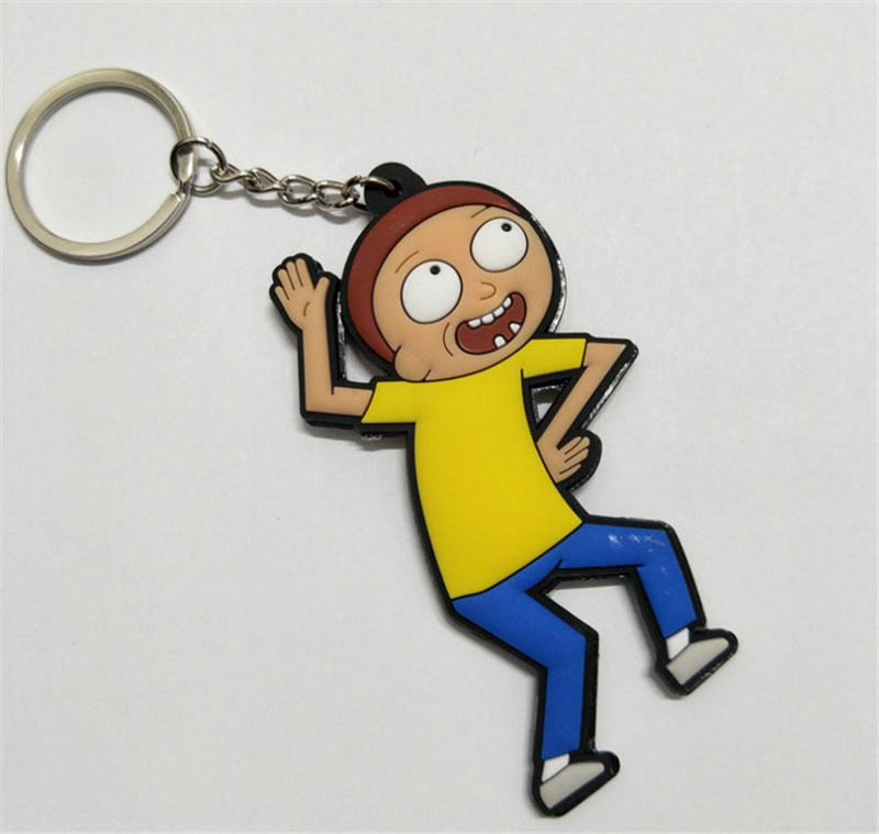 瑞克和莫蒂钥匙扣rickandmorty钥匙圈包包挂件卡通创意礼品1