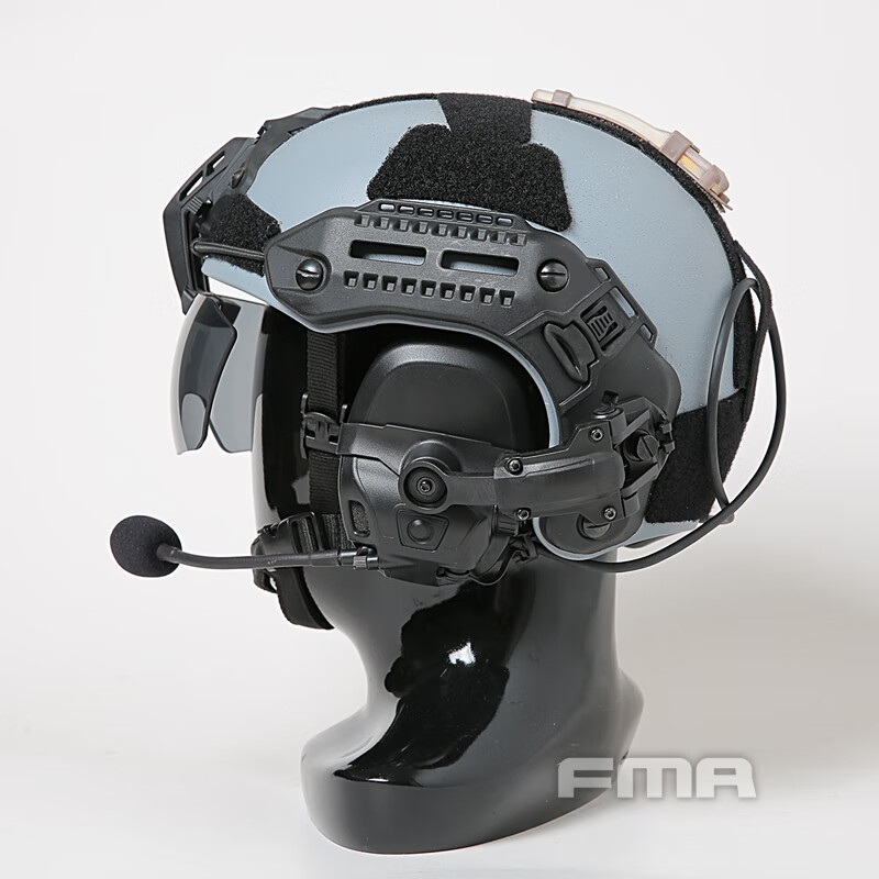 cs拾音降噪战术耳机ipsc耳罩f amp通信射击带麦转接线anc拾音降噪耳机