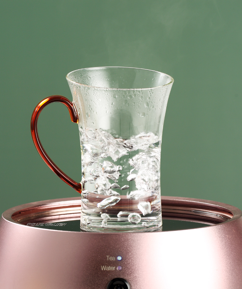 尚明玻璃杯水杯家用杯子女轻奢把手喝水杯家庭待客耐热泡茶杯套装七度