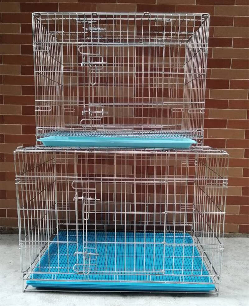 不锈钢狗笼子小型犬jiayin正嘉盈不锈钢狗笼不生锈宠物可折叠笼泰迪狗