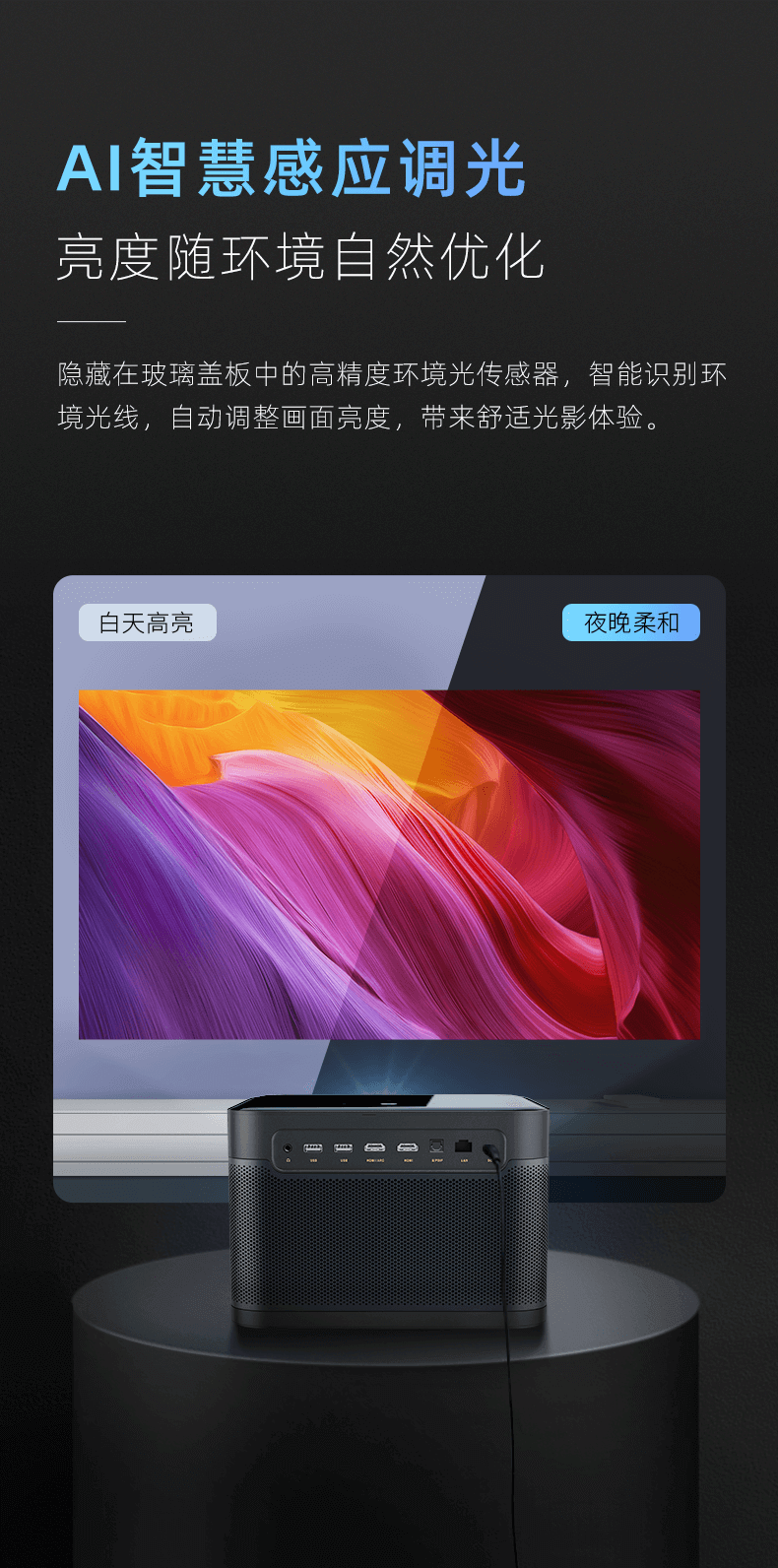 华为huawei旗舰适用投影仪4k超高清激光无屏电视机3d家庭影院客厅白天