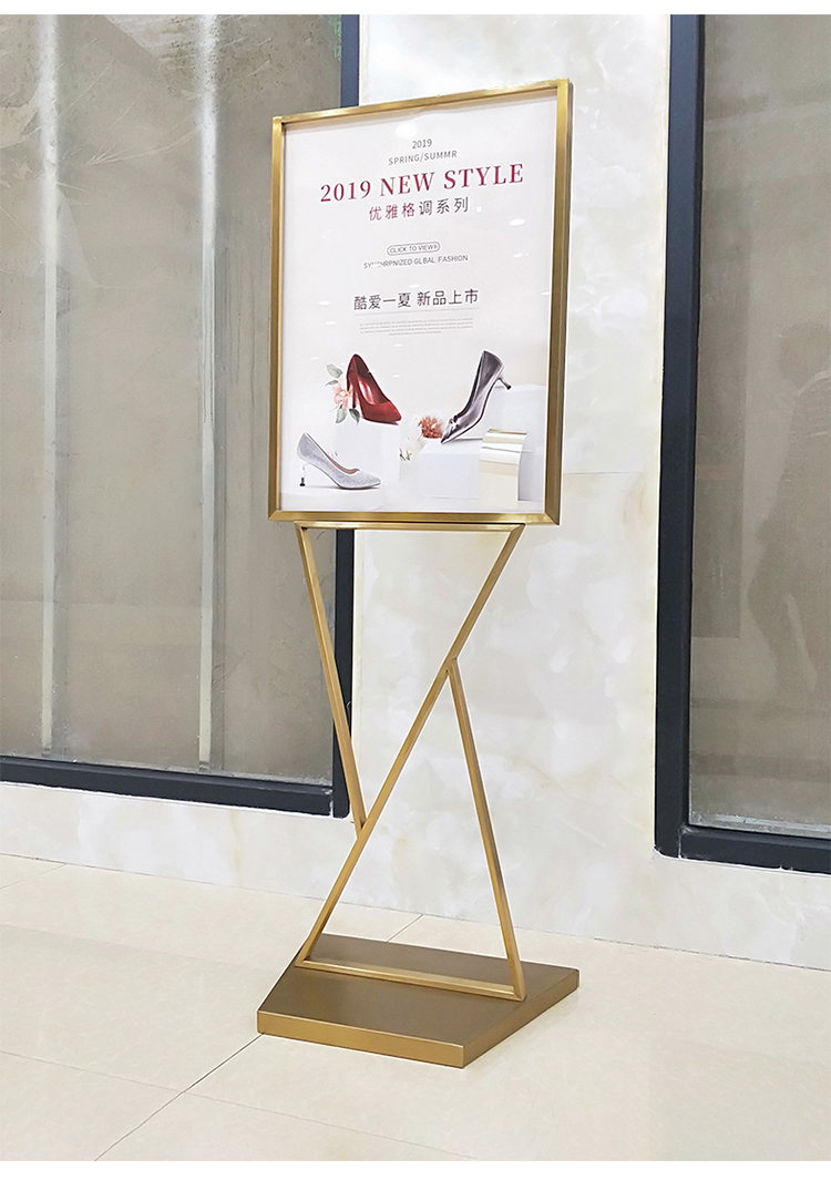 立牌展示牌立式落地pop展式架双v海报架商场kt板立牌风广告牌展示牌神