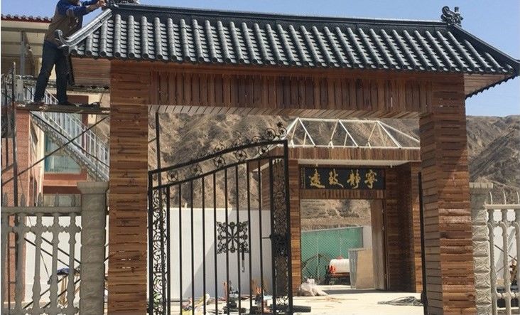 中式仿古屋檐门头一体仿古瓦树脂瓦仿真琉璃瓦徽派围墙装饰塑料瓦 翘