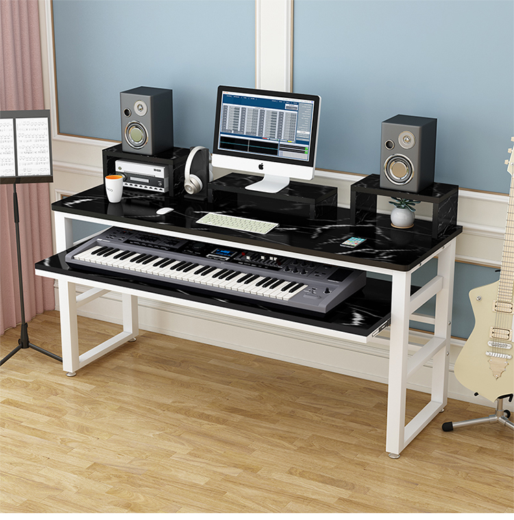 编曲工作台简约现代电子琴桌电钢琴音乐编曲桌工作调音台录音棚家用琴