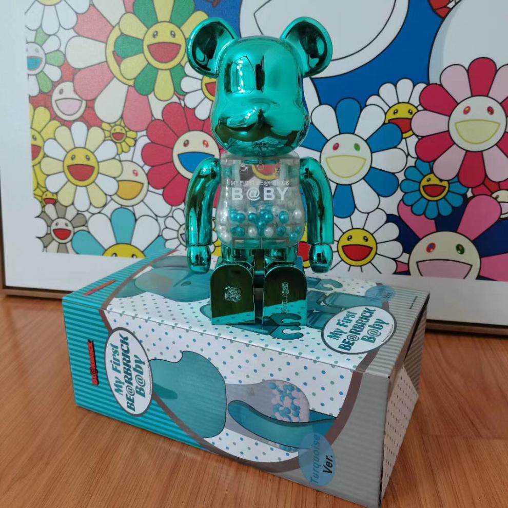 bearbrick积木熊暴力熊电镀金运千秋钢铁侠 盲盒动漫玩具 高端版 电镀