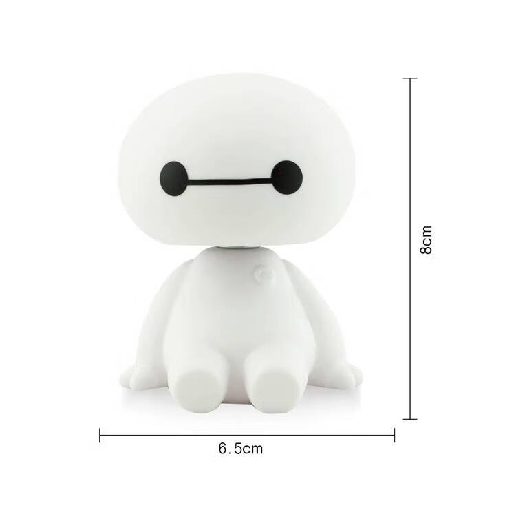 人公仔汽车车载摇头摆件模型玩偶车内饰品大白至手机底座配胶贴防滑垫