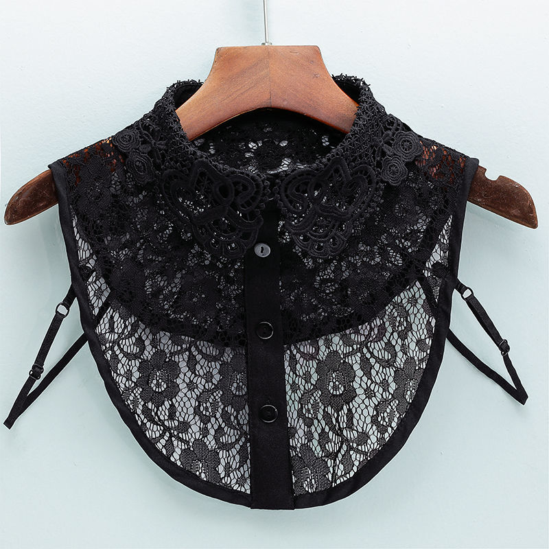 蕾丝假领背心假领子女时尚百搭秋冬季蕾丝洋气多功能衬衫搭配假领子