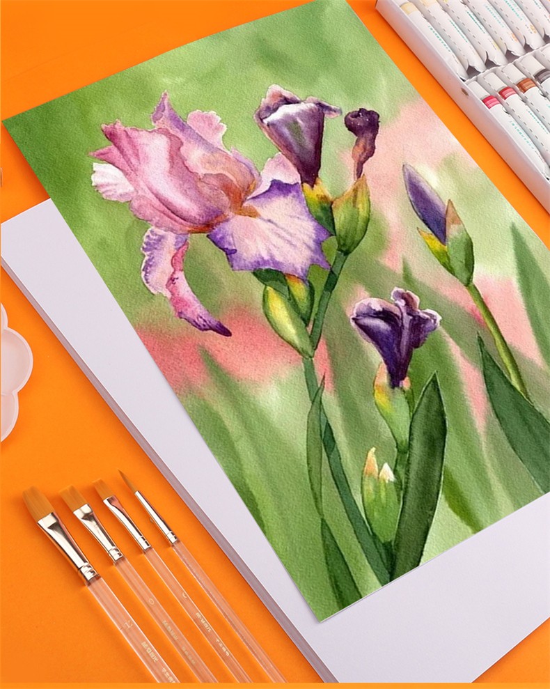 4k8k素描纸水粉纸4开8开初学者美术生学生儿童画加厚速写绘画彩铅2包