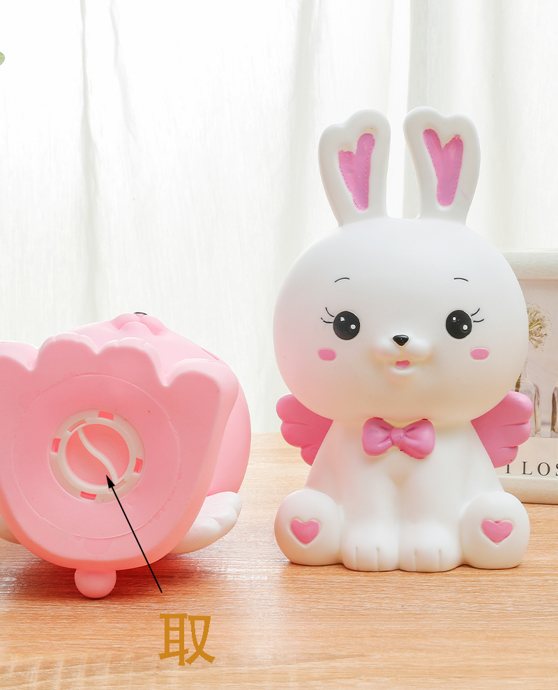 恬鑫存钱罐儿童小兔子防摔储蓄罐少女心卡通女生零钱罐可爱网红储蓄罐