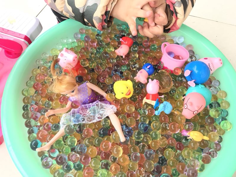 水舞珠珠海绵宝宝吸水珠泡大珠水晶宝宝水培饰品水晶宝宝10色30袋