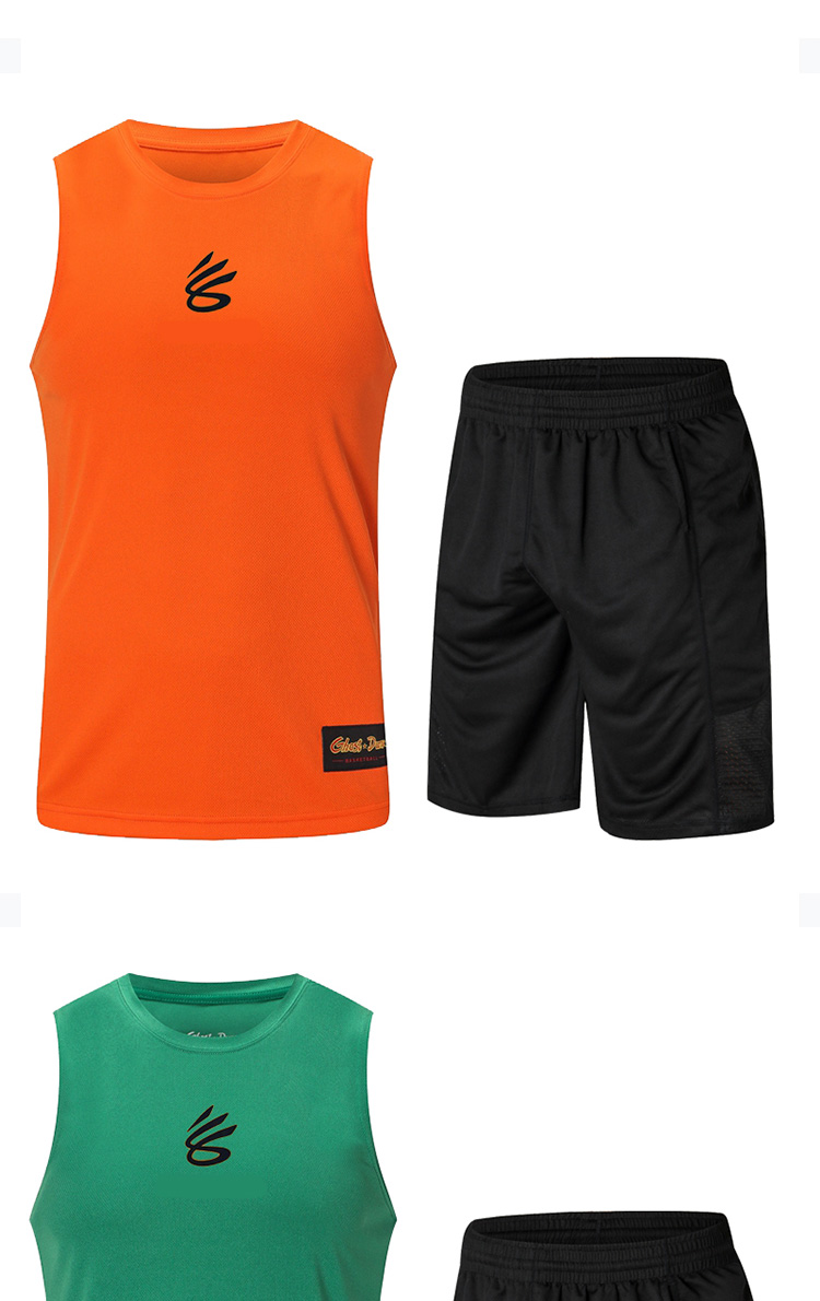 滕讯体育nba专营新款投篮训练服套装跑步热身无袖篮球运动球衣速干