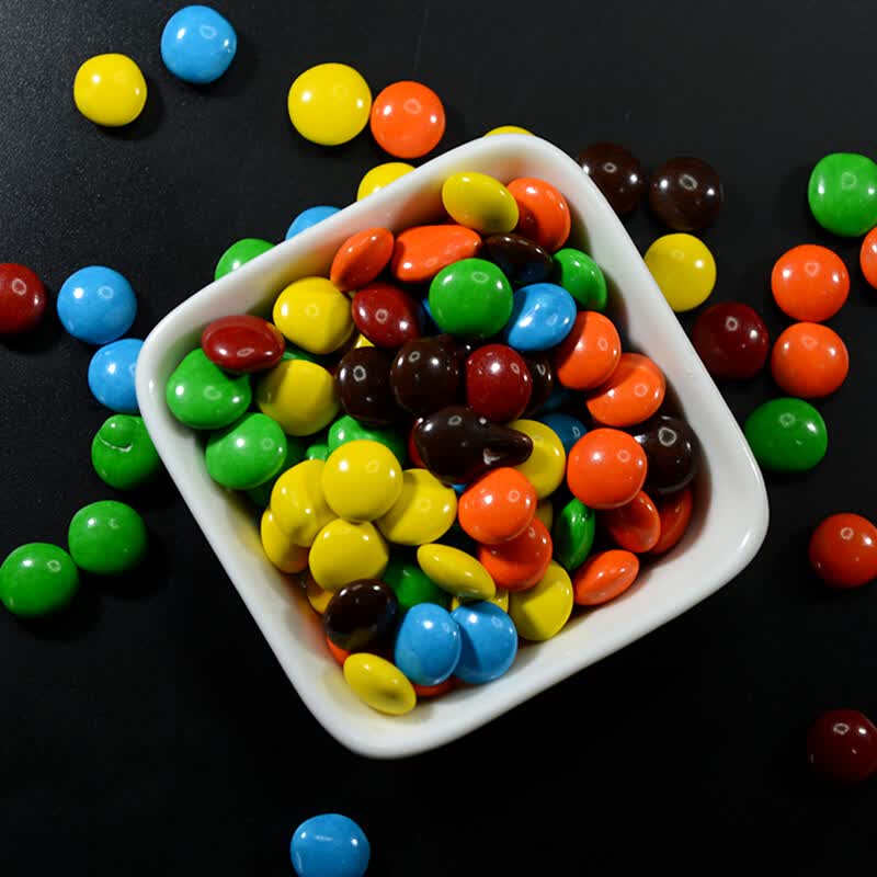 七彩小生小纽扣巧克力5斤装吉利豆彩虹糖蛋糕装饰点缀一份五斤装五斤
