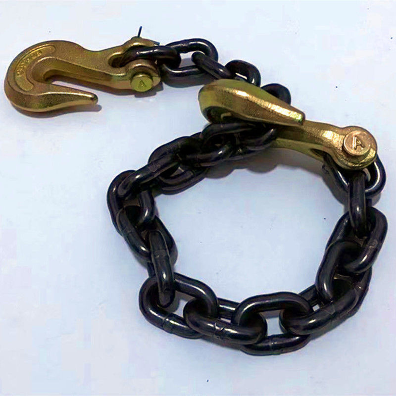 g80锰钢链条捆绑链条拉紧器抓钩链吊钩索具拖车链条起重吊链吊钩定制2