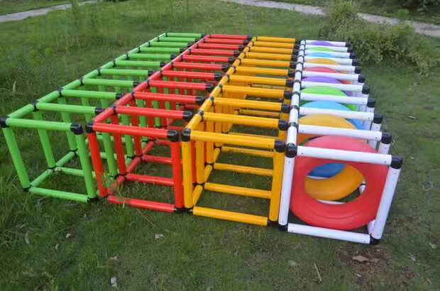 飞猫客幼儿园户外玩具迷宫钻洞爬行架管道游乐设备户外收纳架轮胎架