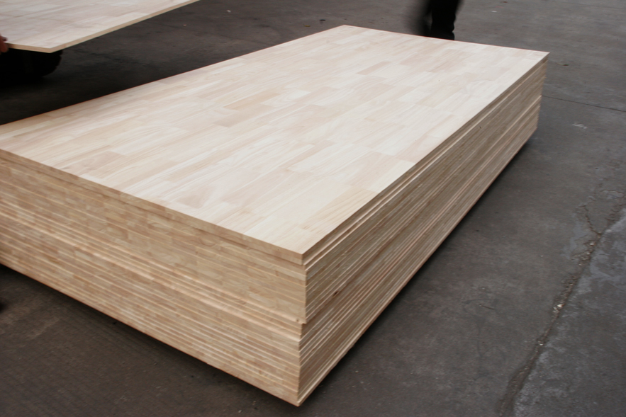 齿接板橡胶木指接板衣柜橱柜实木板材拼板橡胶木家具装修板材30mm