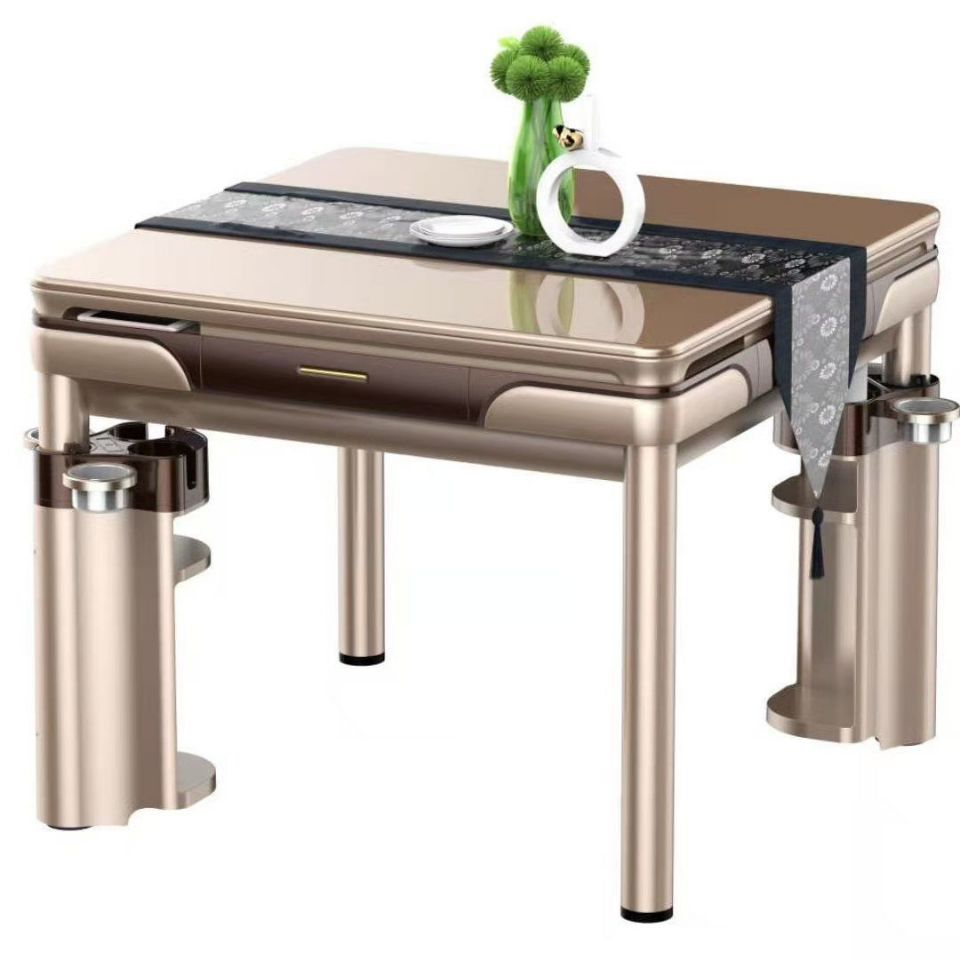 汇德能精品全自动麻将机厂家餐桌两用豪华旋翼麻将机c2浅香槟42号144