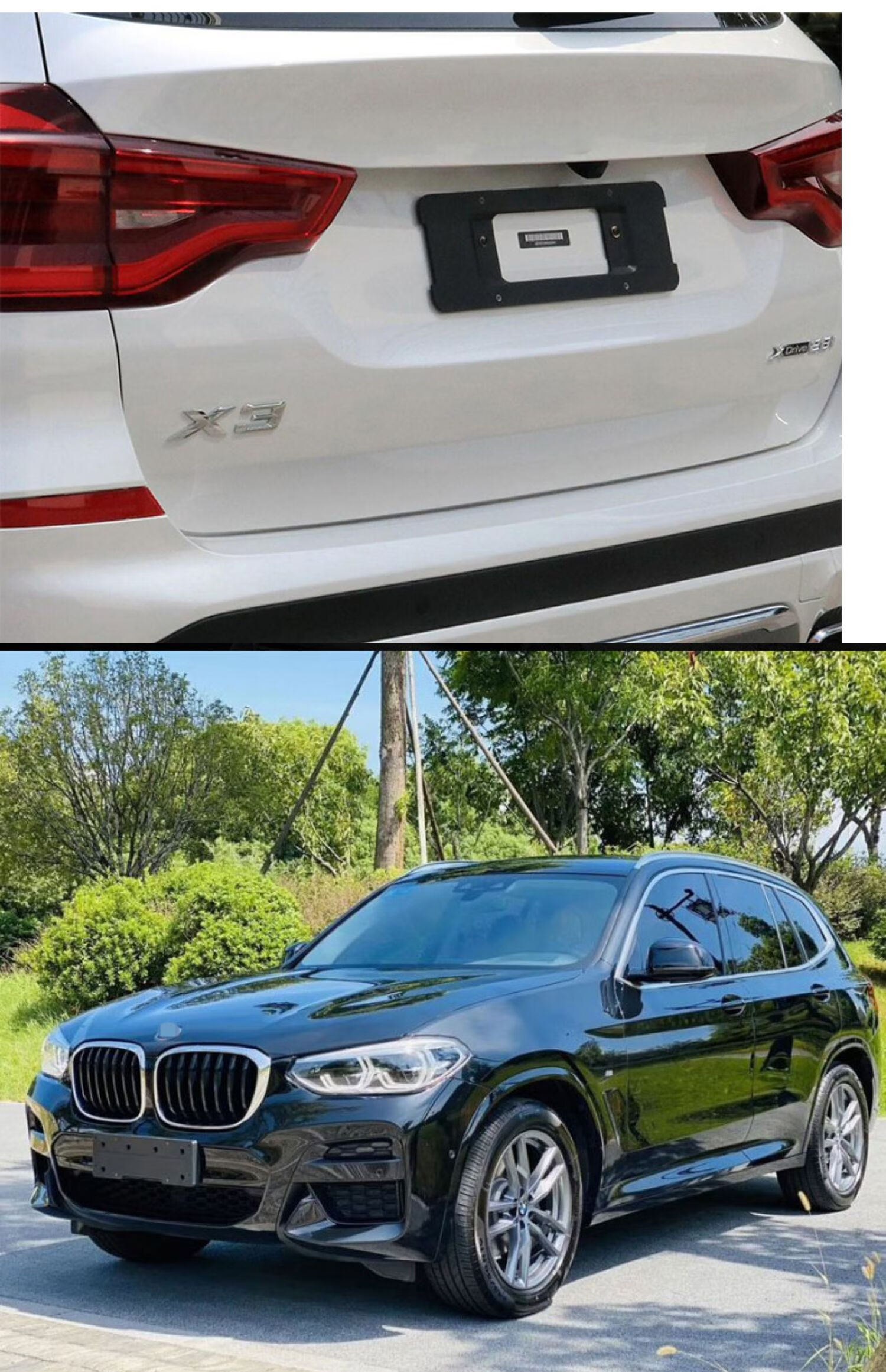 适用于宝马x3牌照板新车牌底座车牌架牌照托x3m运动前后转换支架 x3