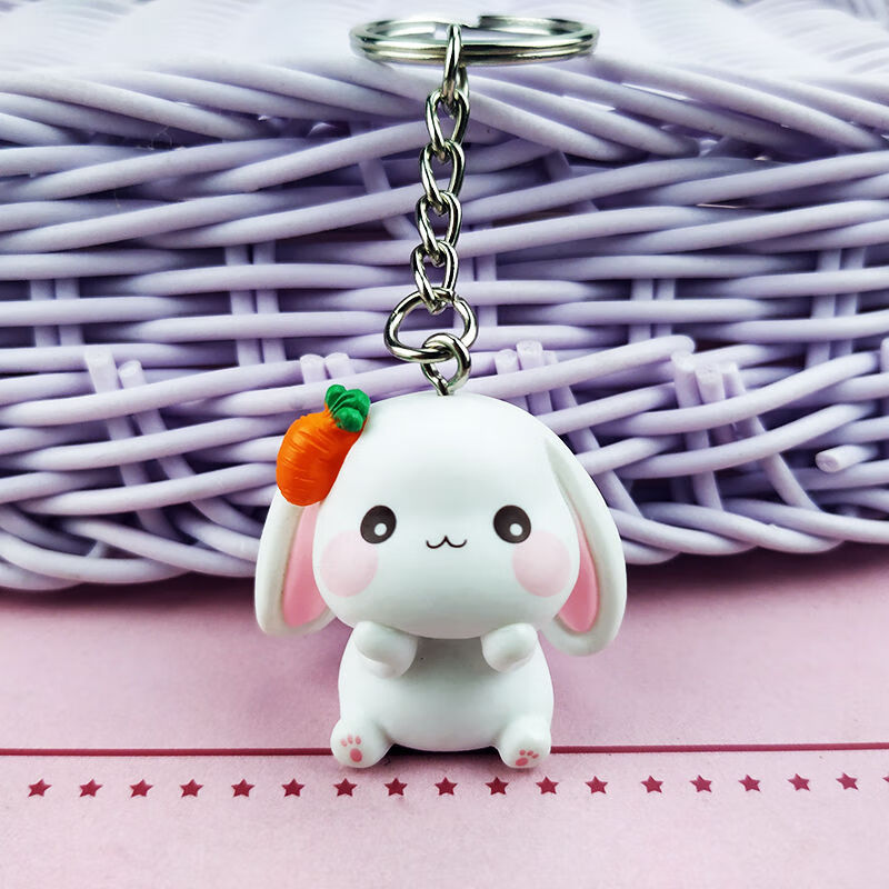 妸蕴挂件饰品女包包兔兔可爱小兔子钥匙扣抱吉他挂包包啃萝卜兔兔钥匙