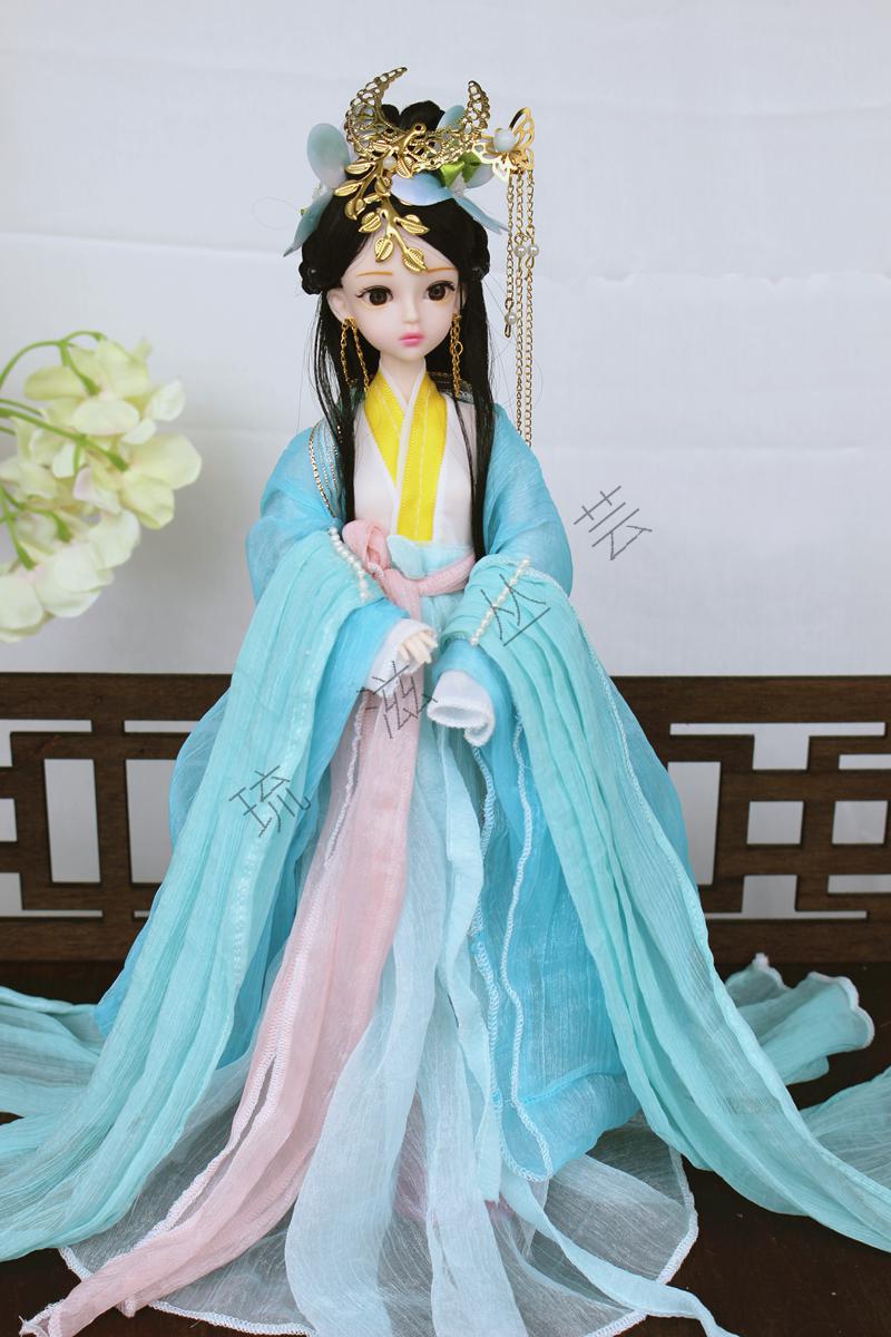 可儿娃娃中国风 古装娃娃比芭比30厘米中国风汉服娃娃儿童玩具七夕