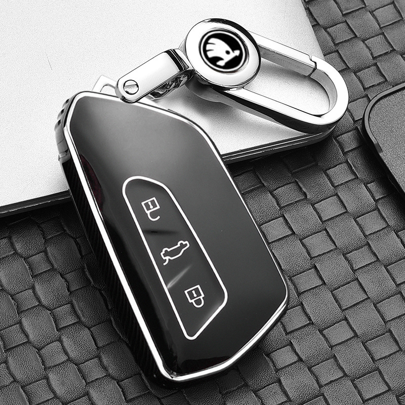 专用2022款斯柯达明锐pro钥匙套汽车遥控壳包扣装饰用品个性男女