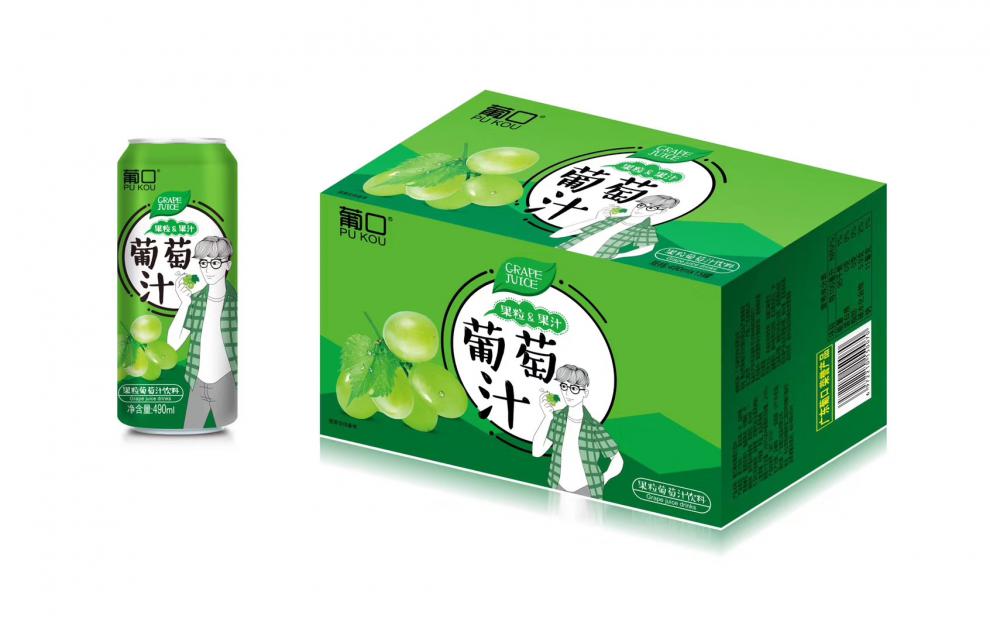 葡口果粒果肉果汁饮料490ml大瓶葡萄草莓荔枝黄桃汁整箱新品促销 苹果