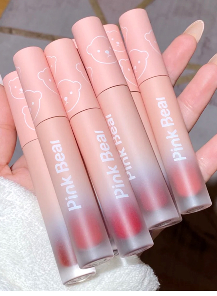 pinkbear唇釉镜面水光皮可熊女小众品牌海绵宝宝皮克熊唇泥l340冰糖