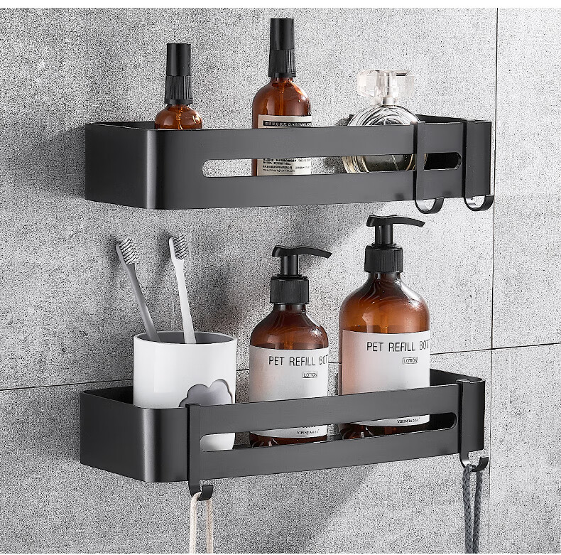 淋浴房放洗发水沐浴露架子挂卫生间洗手间浴室置物架免打孔长方形三角