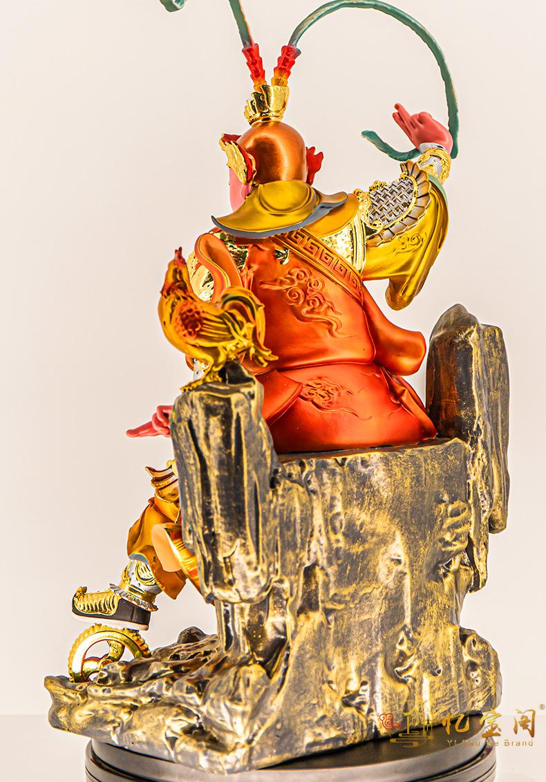 忆宝阁 田都元帅像树脂居家道教创意戏相公爷雷海青田公元帅佛像办公